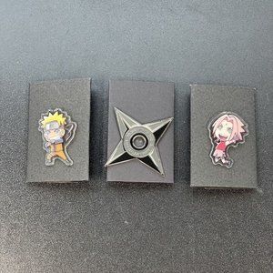 Naruto Chibi Pin Lot Of 3 SAKURA HARUNO NARUTO UZUMAKI STAR